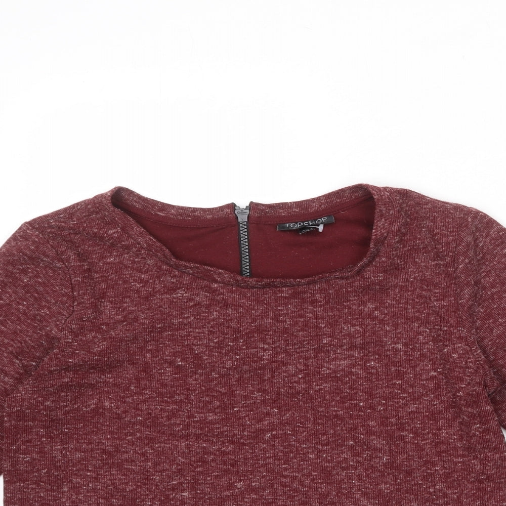 Womens UK Size 6 Topshop Red Pullover Jumper