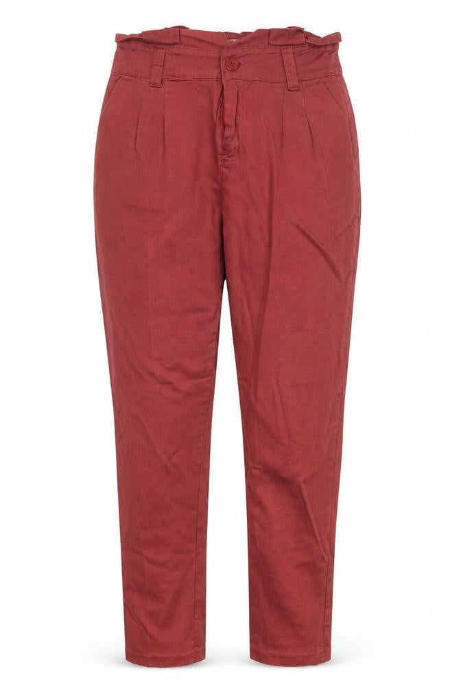 Womens UK Size 12 Parisian Regular Fit Carrot Red Trousers