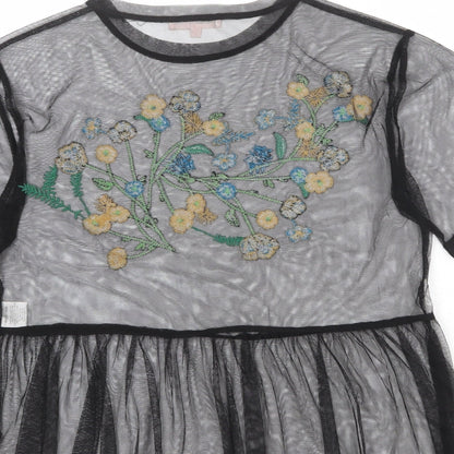Womens UK Size M Love & Other Things Black Basic Blouse