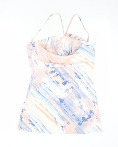 Quiz Womens Multicoloured Geometric Polyester Mini Size 6 Cowl Neck Pullover