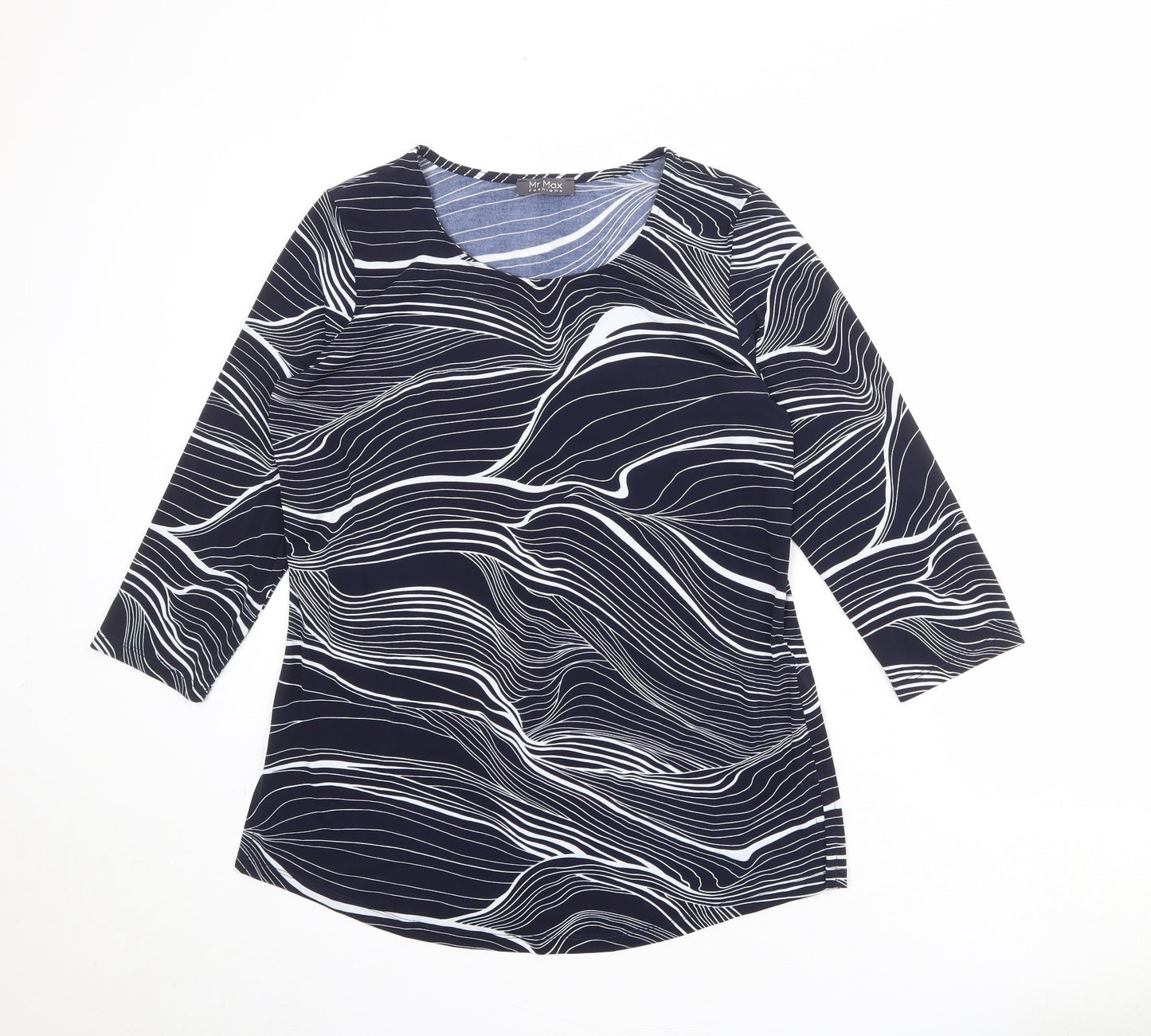 Womens UK Size M Mr Max Blue Basic T-Shirt