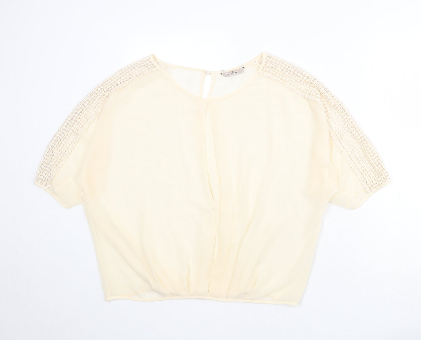 Womens UK Size S Darling Beige Basic Blouse