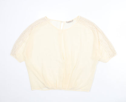 Womens UK Size S Darling Beige Basic Blouse