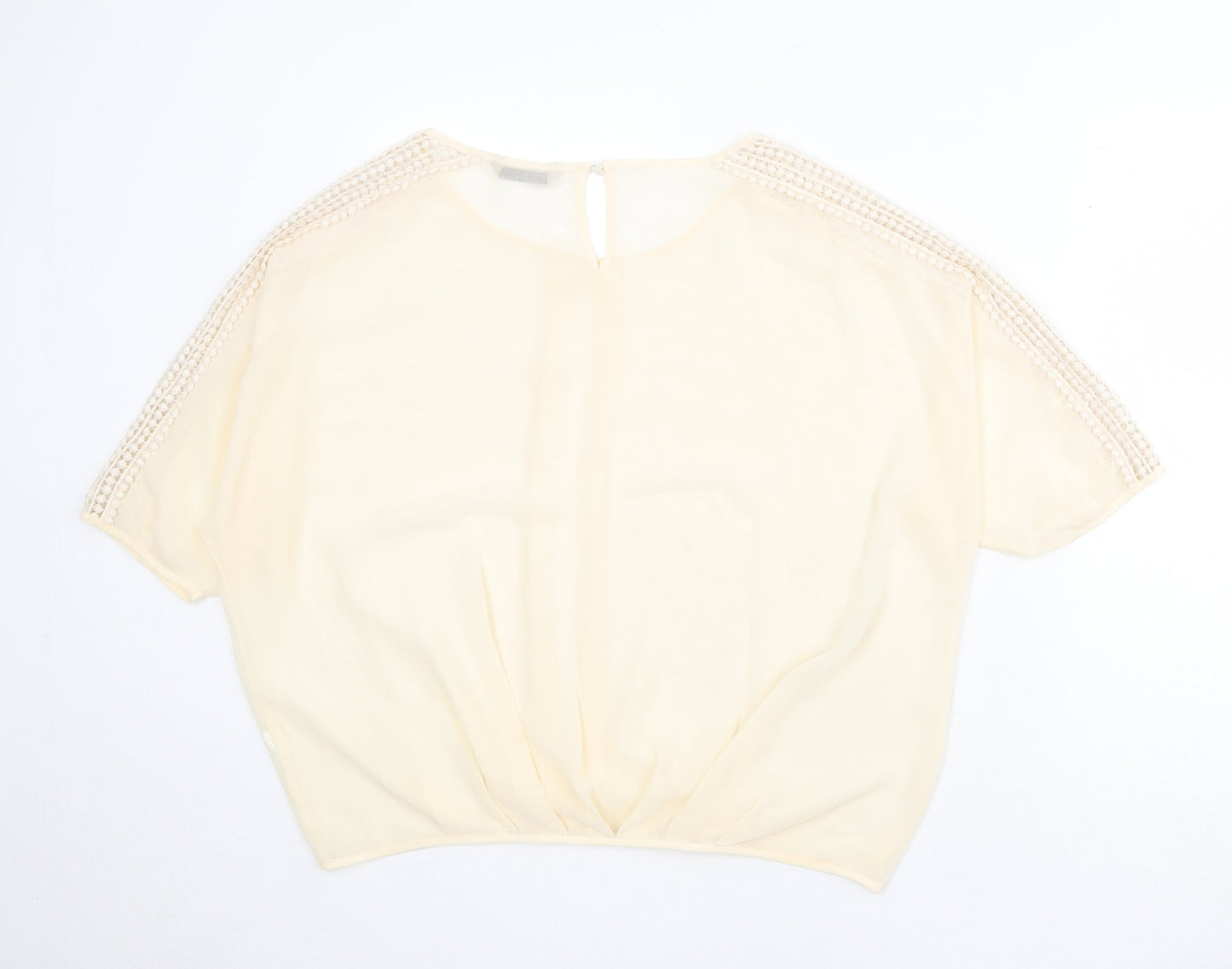 Womens UK Size S Darling Beige Basic Blouse