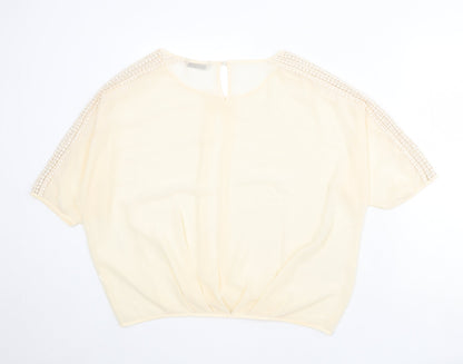 Womens UK Size S Darling Beige Basic Blouse