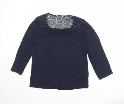 Womens UK Size XS The White Company Blue Basic T-Shirt