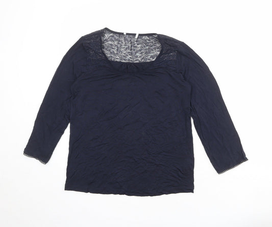 Womens UK Size XS The White Company Blue Basic T-Shirt