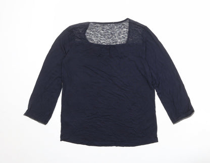Womens UK Size XS The White Company Blue Basic T-Shirt