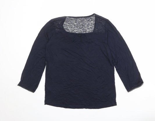 Womens UK Size XS The White Company Blue Basic T-Shirt