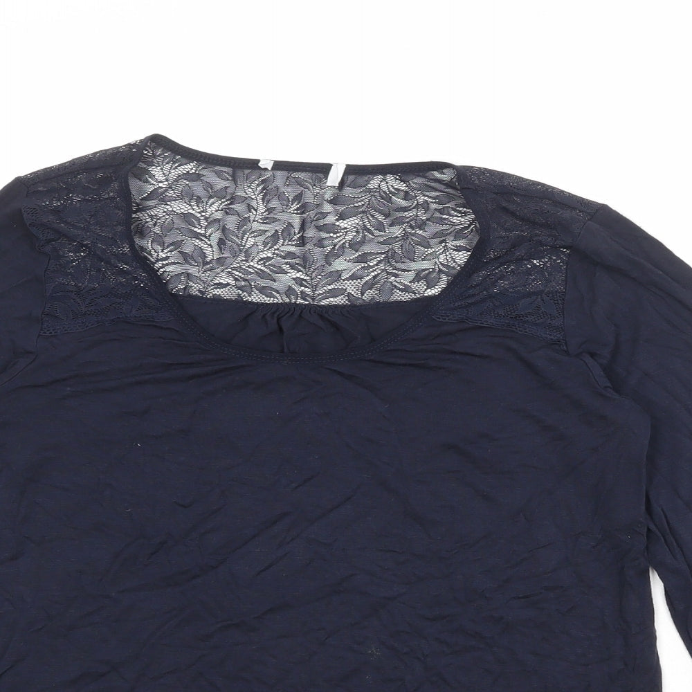 Womens UK Size XS The White Company Blue Basic T-Shirt