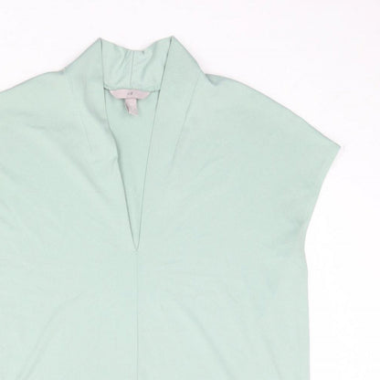Womens UK Size M H&M Green Basic Blouse