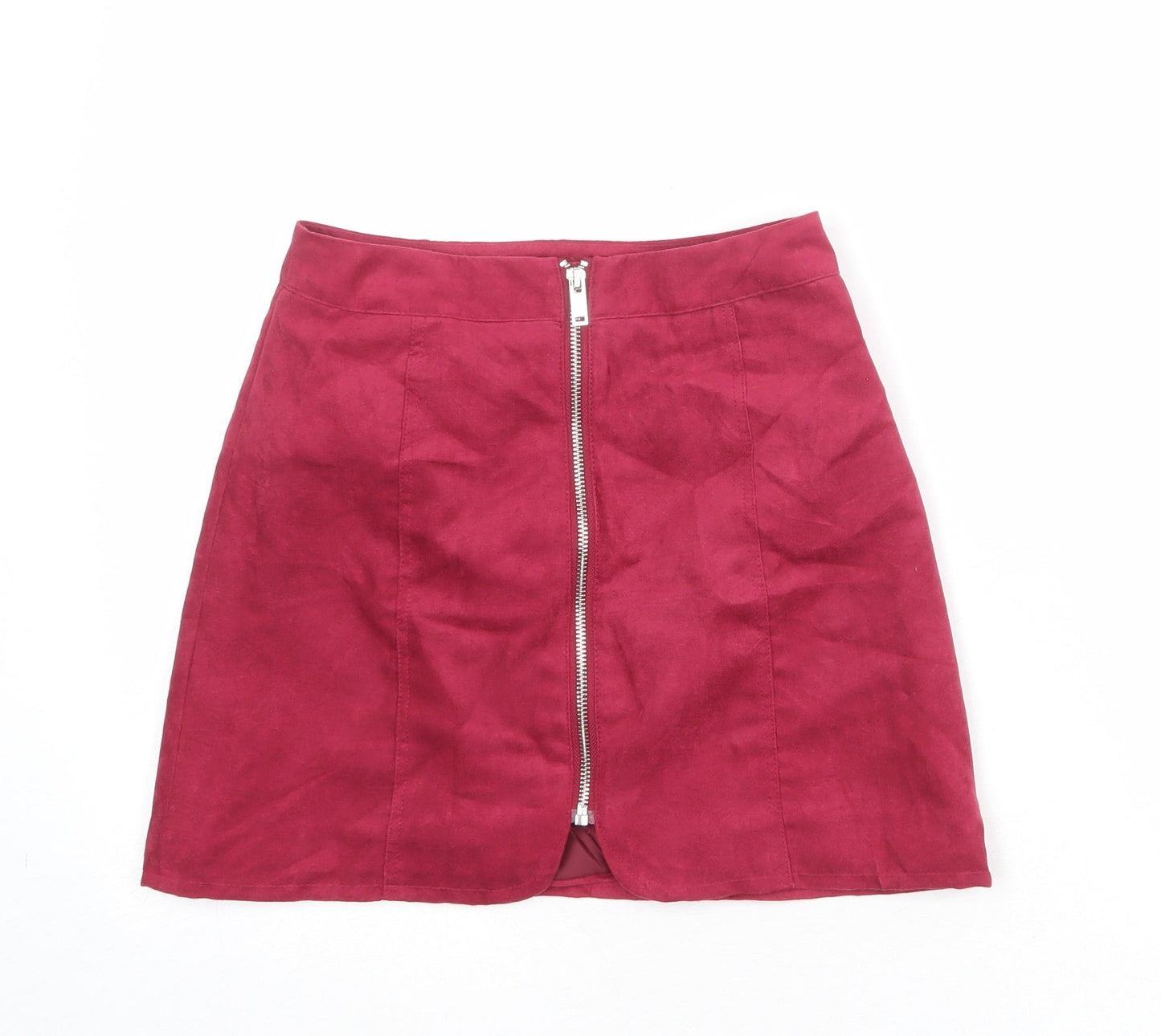 Divided by H&M Womens Pink Polyester A-Line Skirt Size 6 Zip