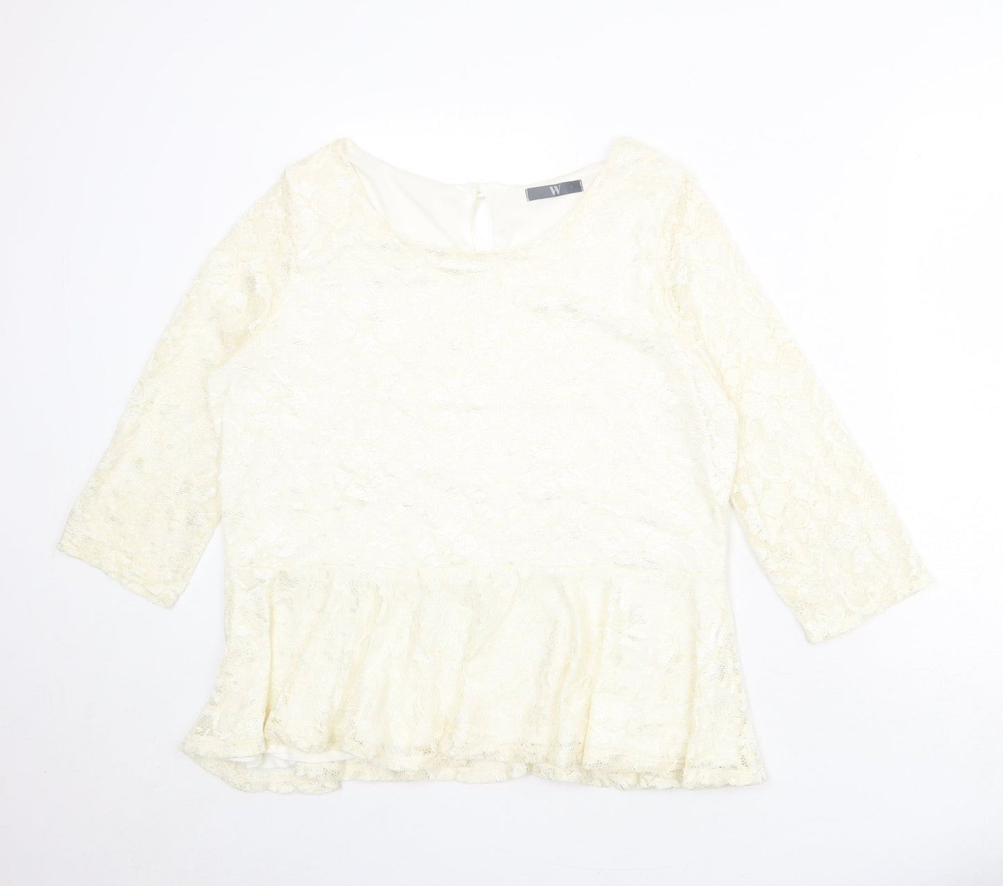 Womens UK Size 22 BHS Ivory Basic Blouse