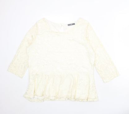 Womens UK Size 22 BHS Ivory Basic Blouse