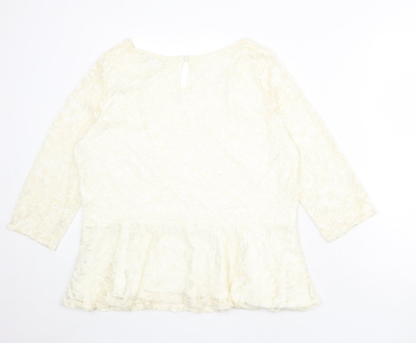 Womens UK Size 22 BHS Ivory Basic Blouse