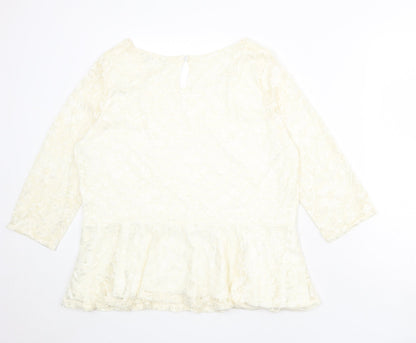 Womens UK Size 22 BHS Ivory Basic Blouse