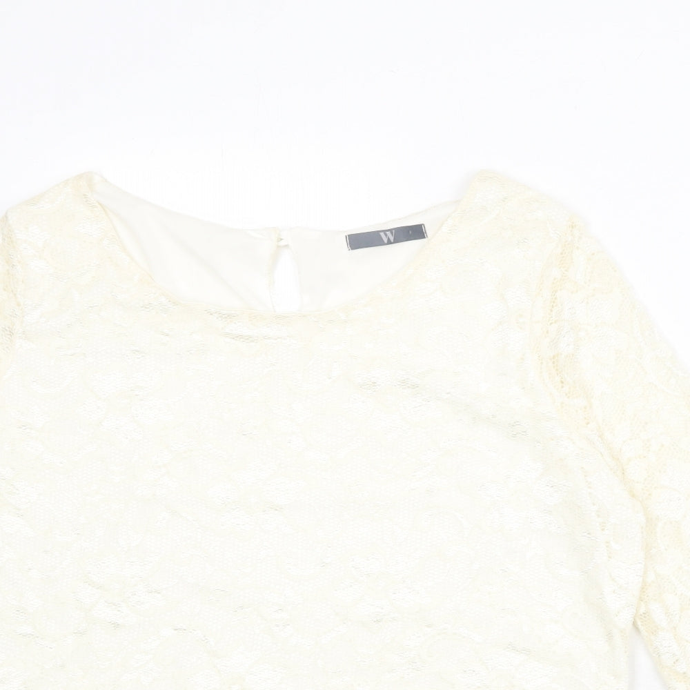Womens UK Size 22 BHS Ivory Basic Blouse