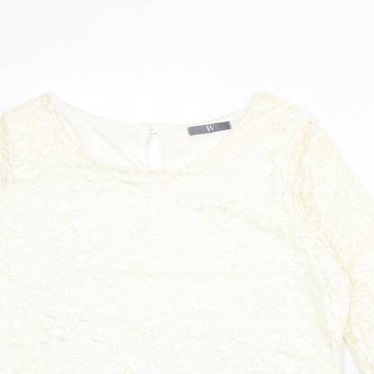 Womens UK Size 22 BHS Ivory Basic Blouse