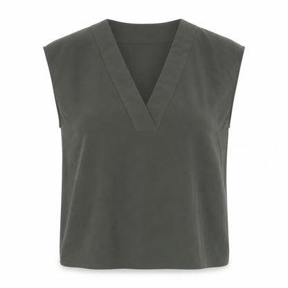 Womens UK Size 10 H&M Green Basic Blouse