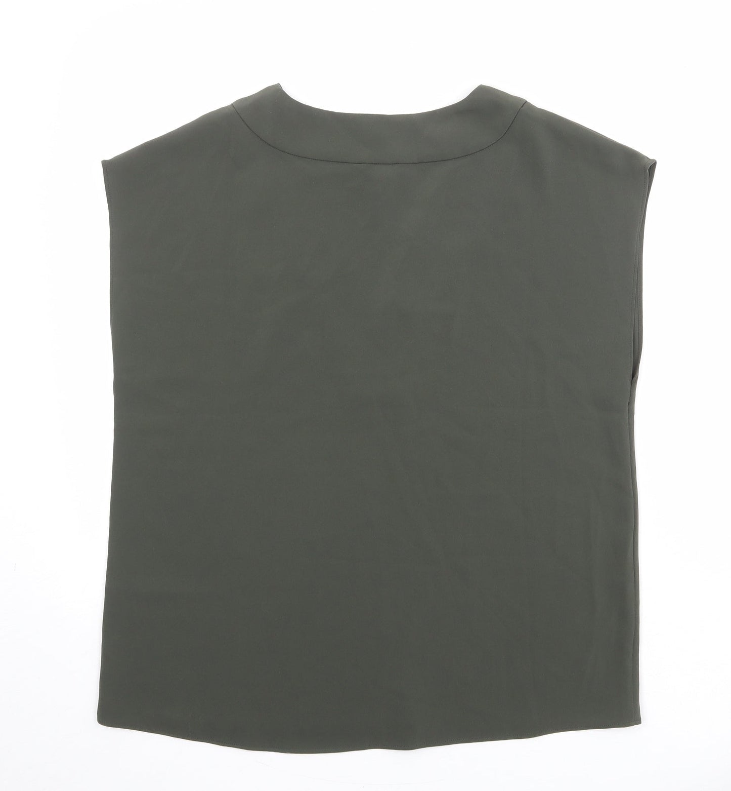 Womens UK Size 10 H&M Green Basic Blouse