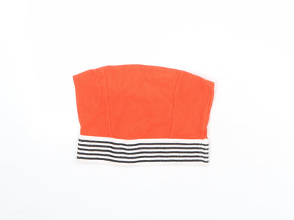 Womens UK Size 8 Topshop Orange Cropped Tank
