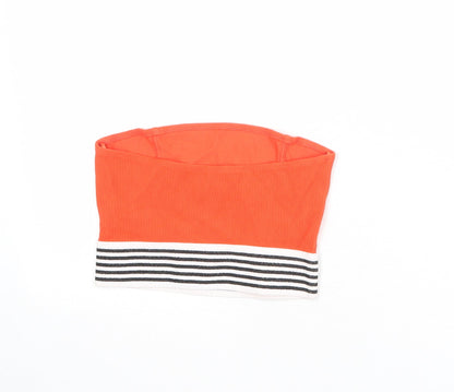 Womens UK Size 8 Topshop Orange Cropped Tank