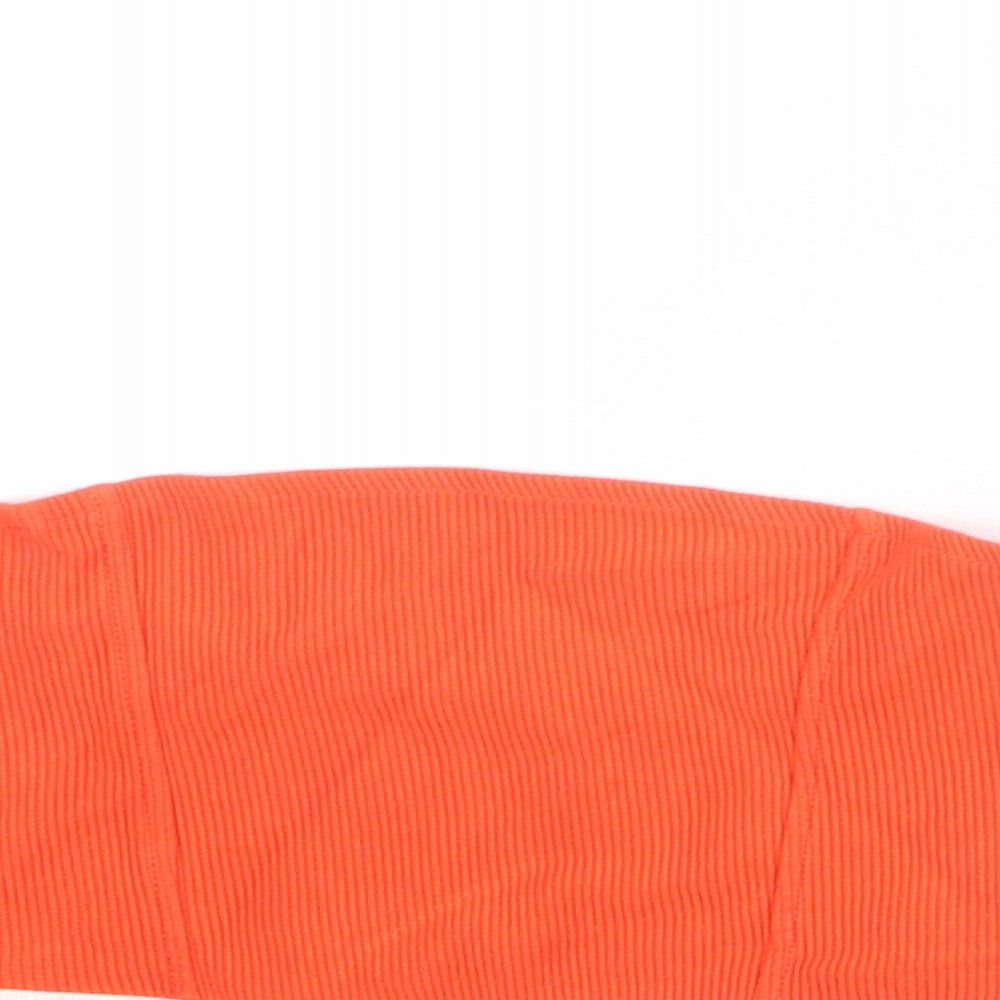 Womens UK Size 8 Topshop Orange Cropped Tank