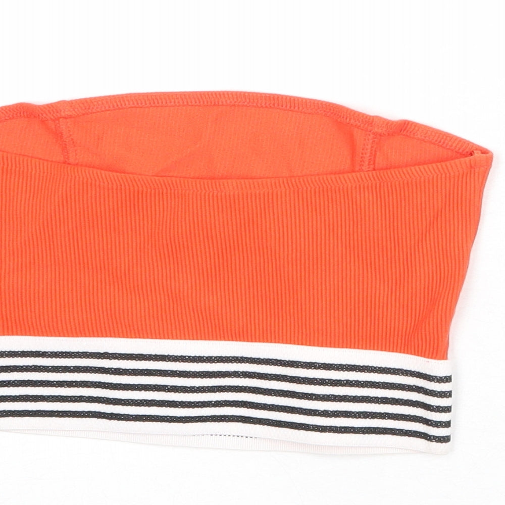 Womens UK Size 8 Topshop Orange Cropped Tank