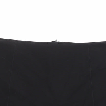 Marks and Spencer Womens Black Polyester A-Line Skirt Size 20 Zip
