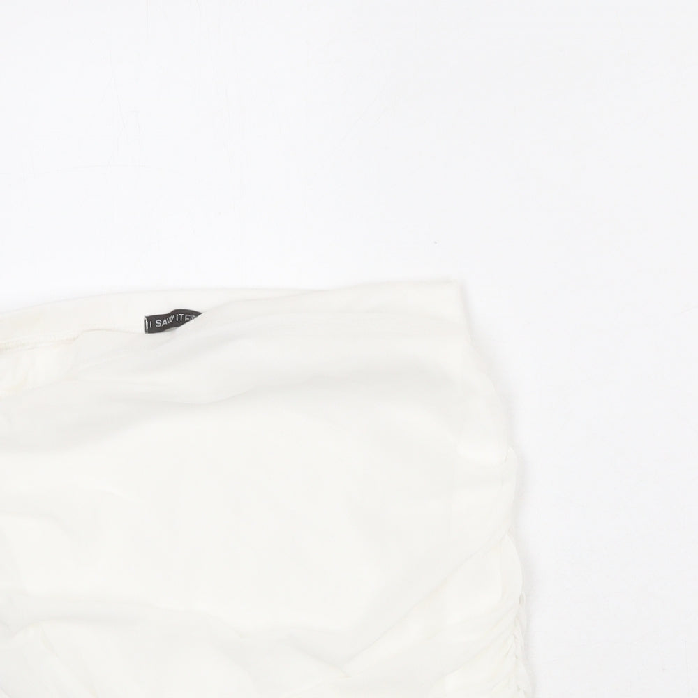 I SAW IT FIRST Womens White Polyester Bandage Skirt Size 12