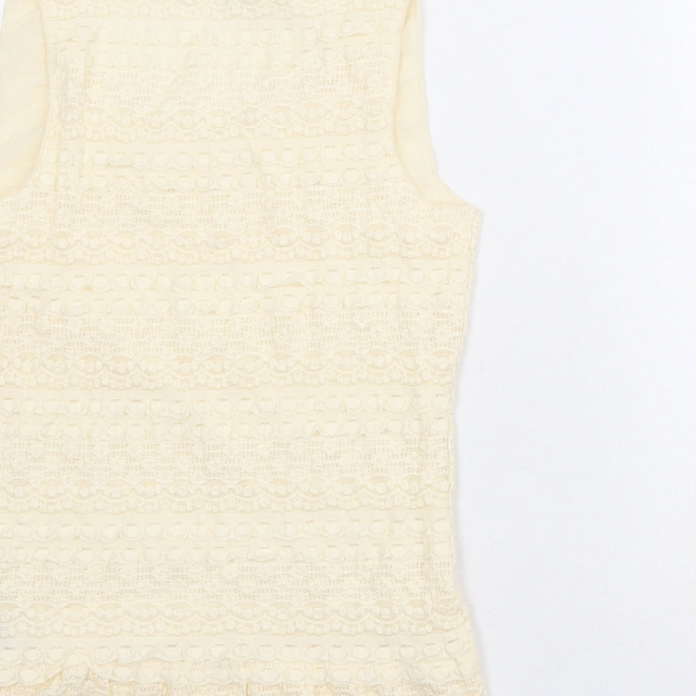 Womens UK Size M Max Studio Beige Basic Tank