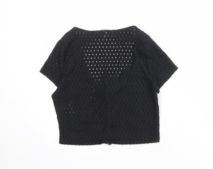 Womens UK Size L H&M Black Cardigan Jumper