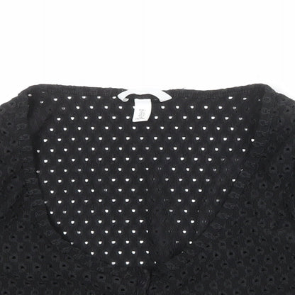 Womens UK Size L H&M Black Cardigan Jumper