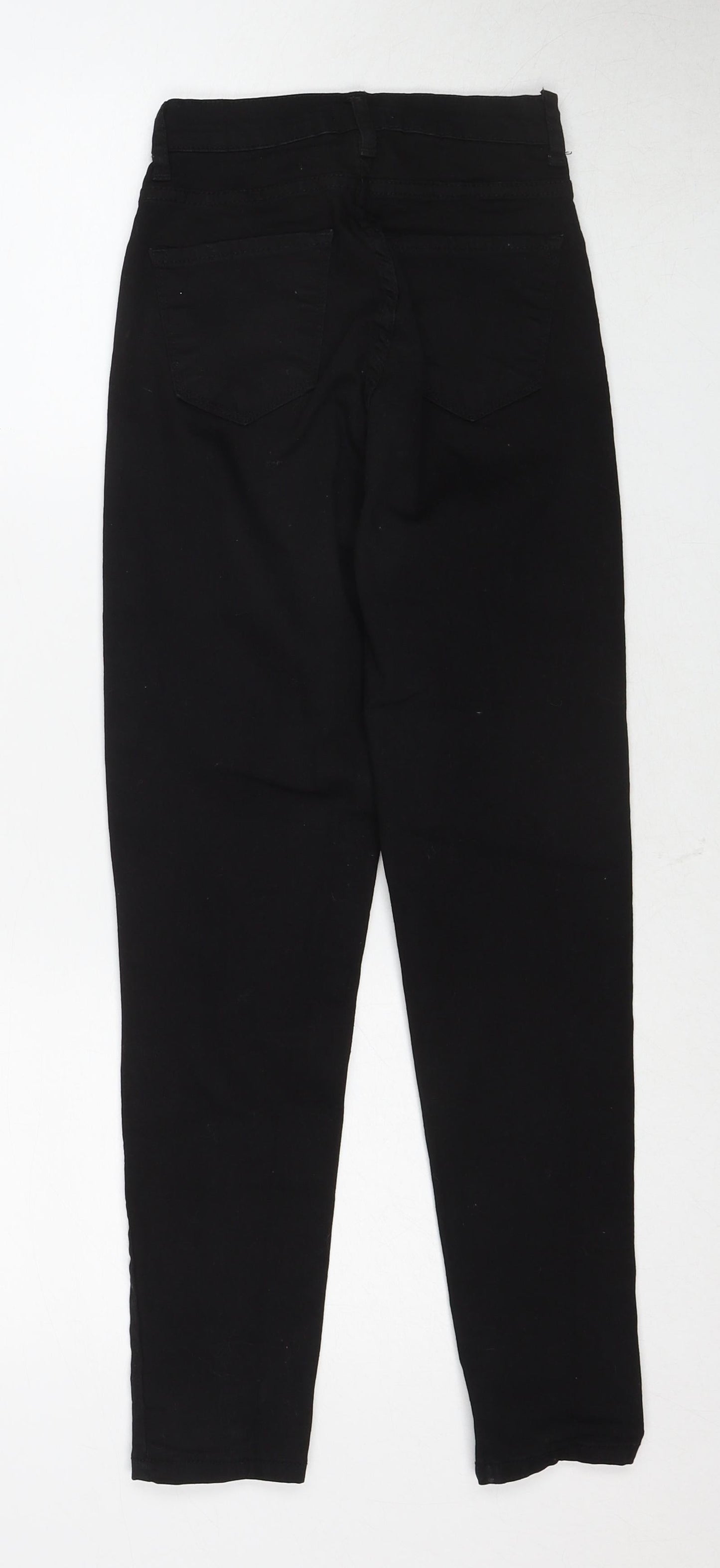 Boohoo Womens Black Cotton Skinny Jeans Size 10 Regular Zip