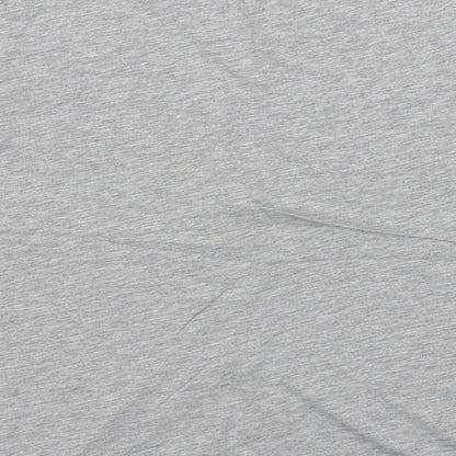 Jack Wills Womens Grey Cotton Basic T-Shirt Size 10 Round Neck - Broderie Anglaise