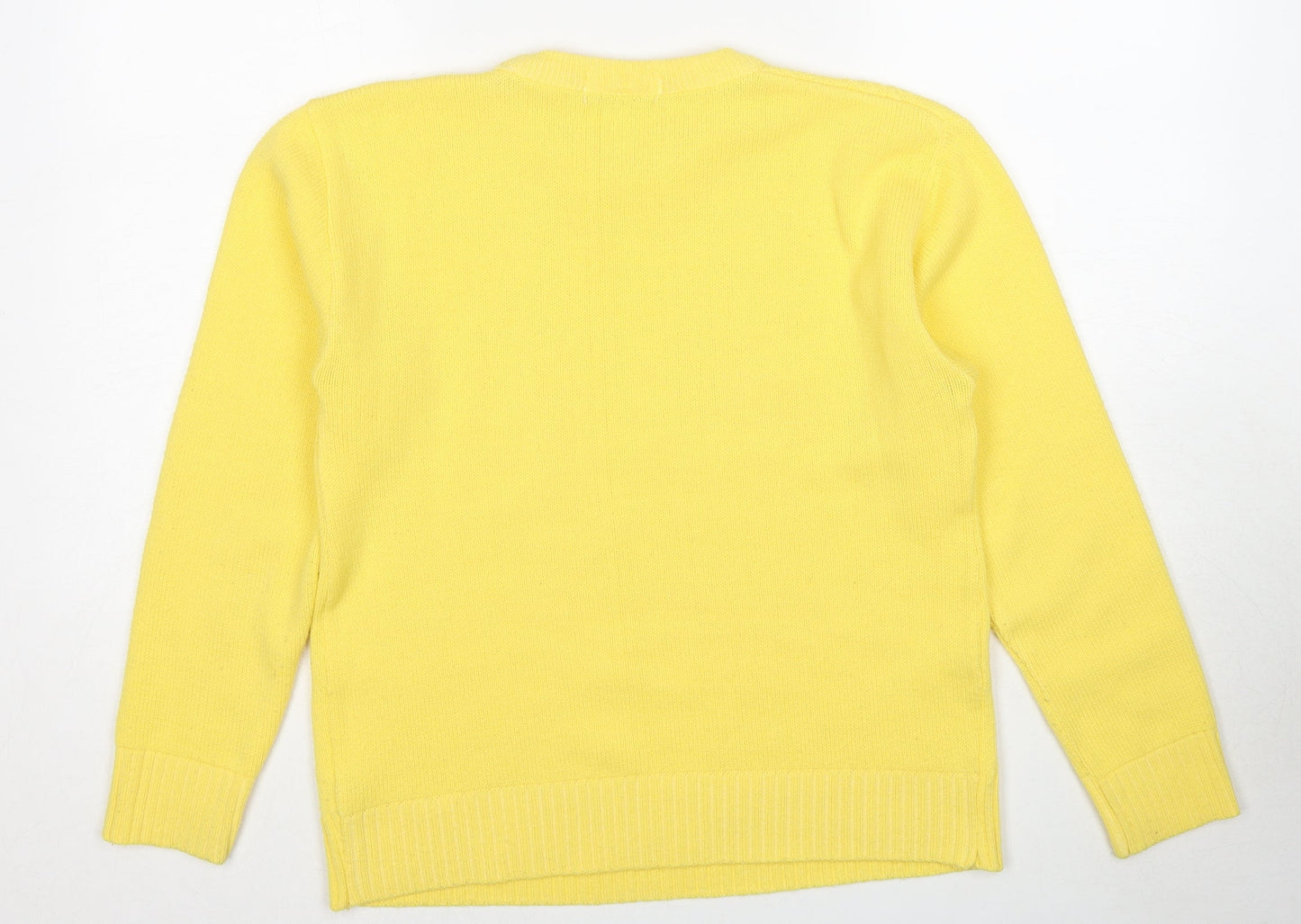 Womens UK Size S Pure & Natural Yellow Pullover Jumper