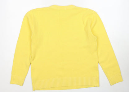 Womens UK Size S Pure & Natural Yellow Pullover Jumper