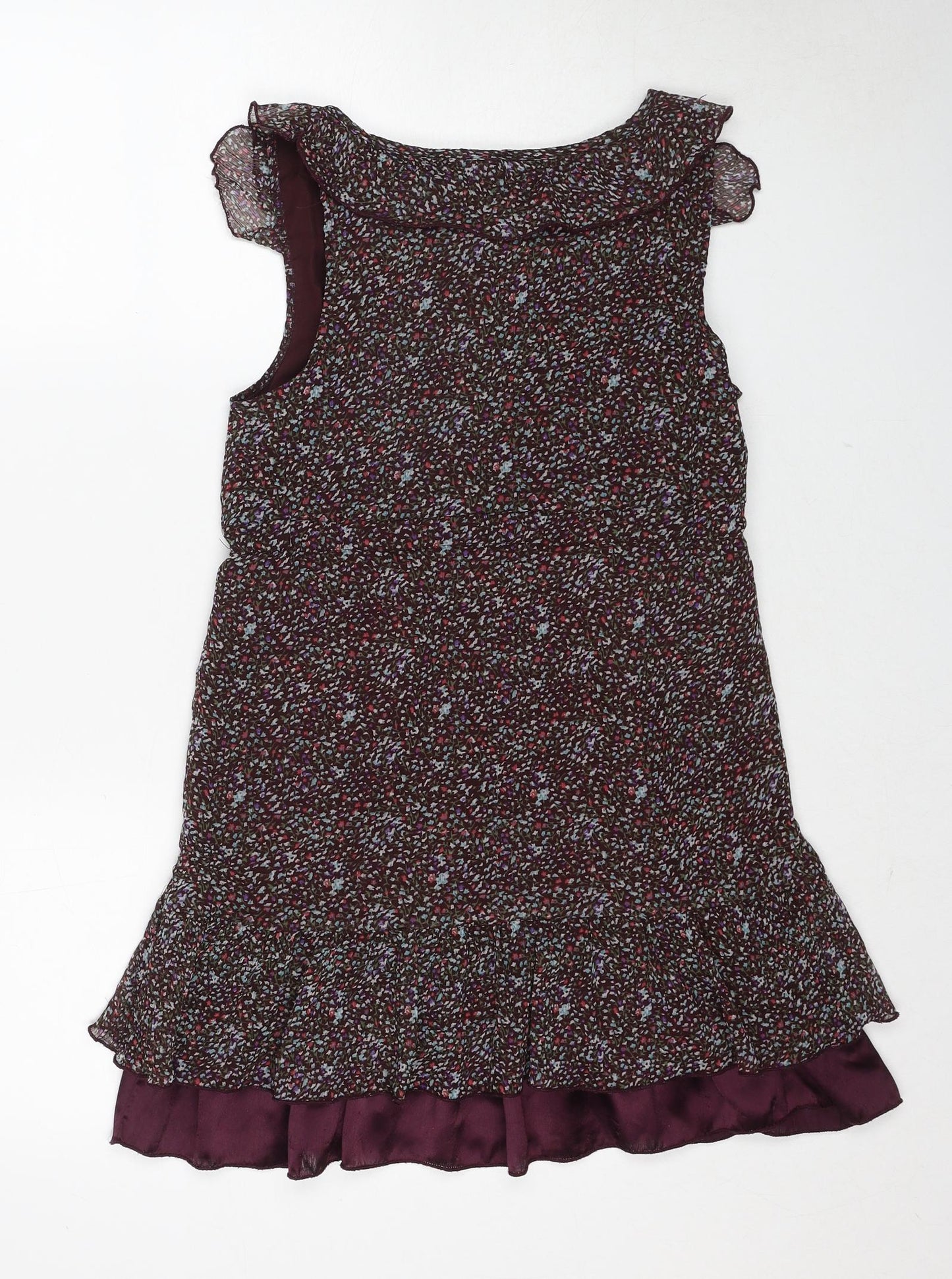 Mela Loves London Womens Multicoloured Geometric Polyester A-Line Size 10 Round Neck Pullover