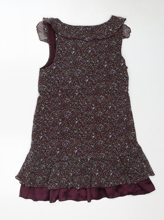 Mela Loves London Womens Multicoloured Geometric Polyester A-Line Size 10 Round Neck Pullover