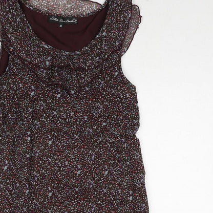 Mela Loves London Womens Multicoloured Geometric Polyester A-Line Size 10 Round Neck Pullover