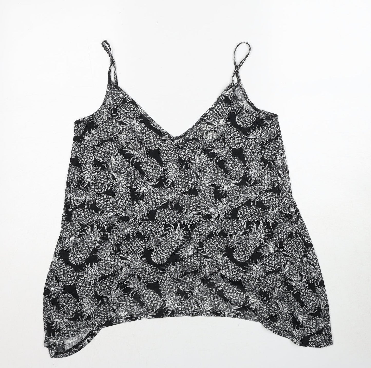 Womens UK Size S H&M Black Basic T-Shirt