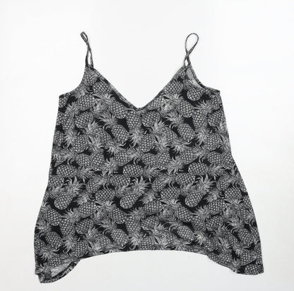 Womens UK Size S H&M Black Basic T-Shirt