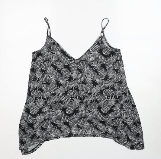 Womens UK Size S H&M Black Basic T-Shirt