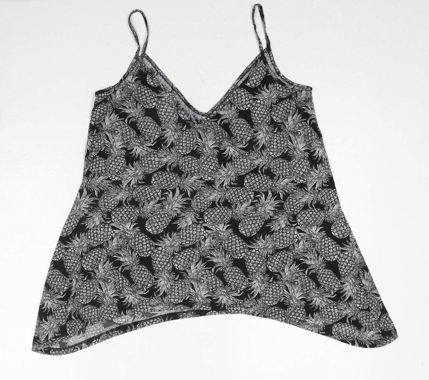 Womens UK Size S H&M Black Basic T-Shirt