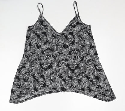 Womens UK Size S H&M Black Basic T-Shirt