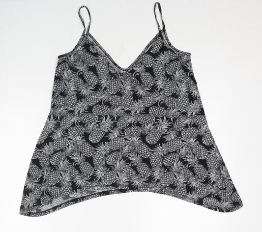 Womens UK Size S H&M Black Basic T-Shirt