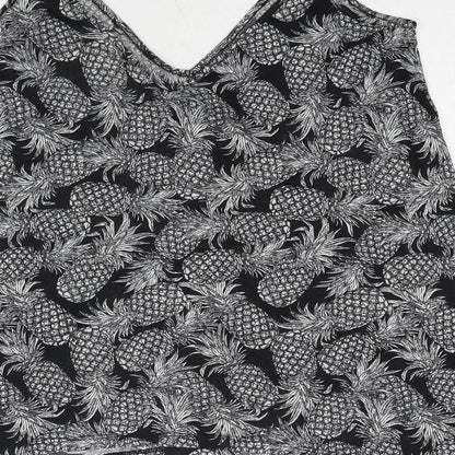 Womens UK Size S H&M Black Basic T-Shirt