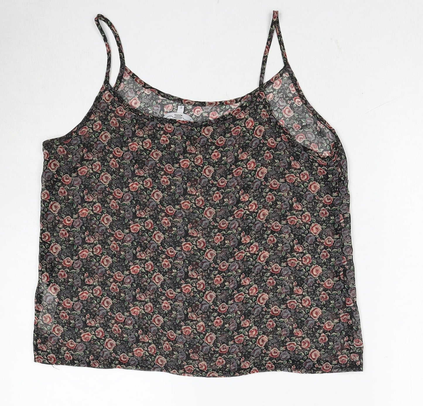 Womens UK Size 12 New Look Multicoloured Basic Tank