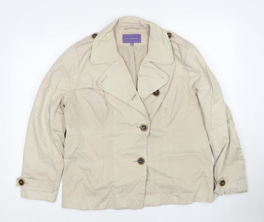 Autonomy Womens Beige Jacket Size 16 Button
