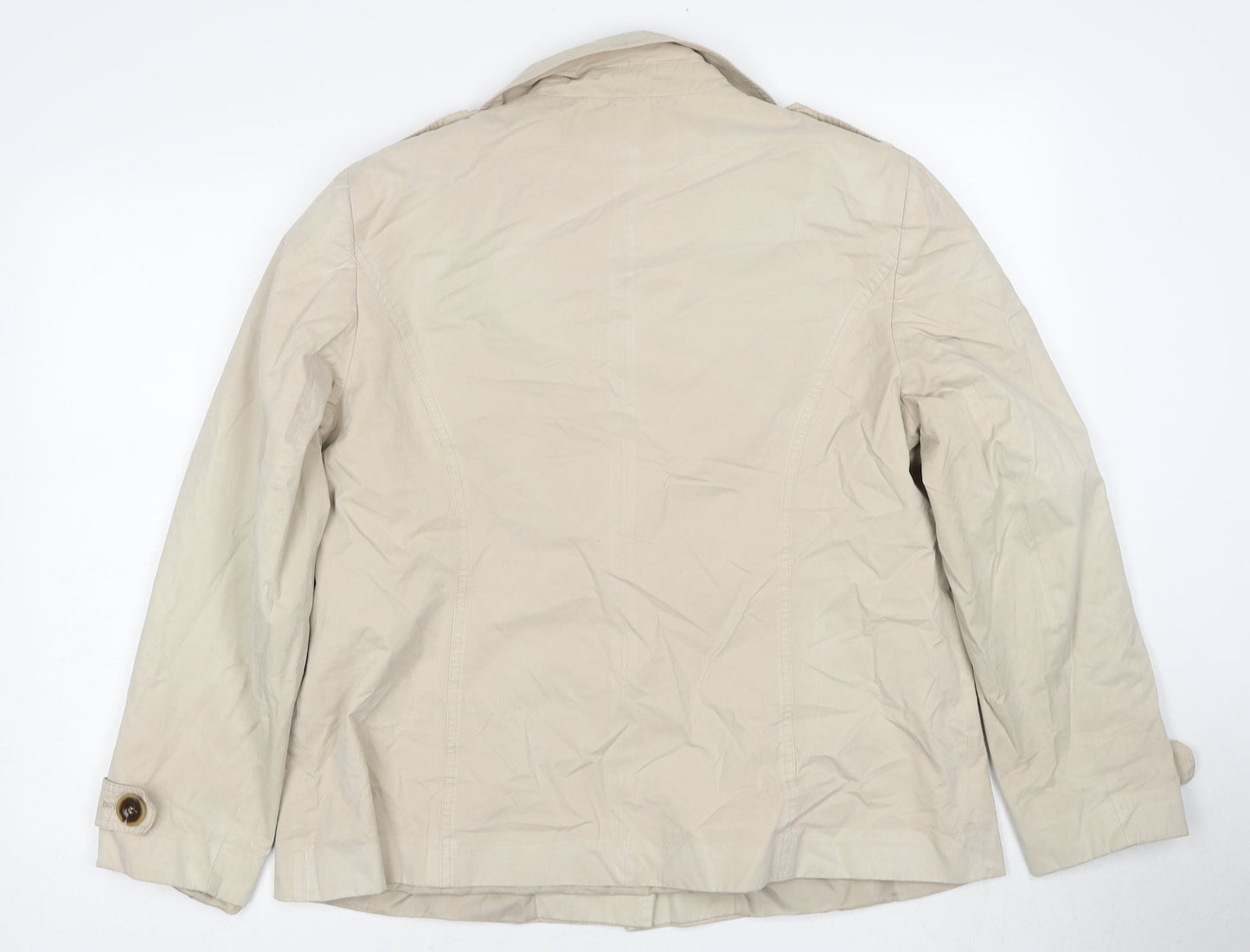 Autonomy Womens Beige Jacket Size 16 Button